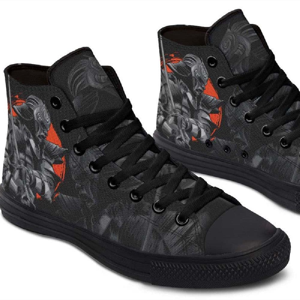 image-Fashion Printed Couple High Top Canvas Shoes