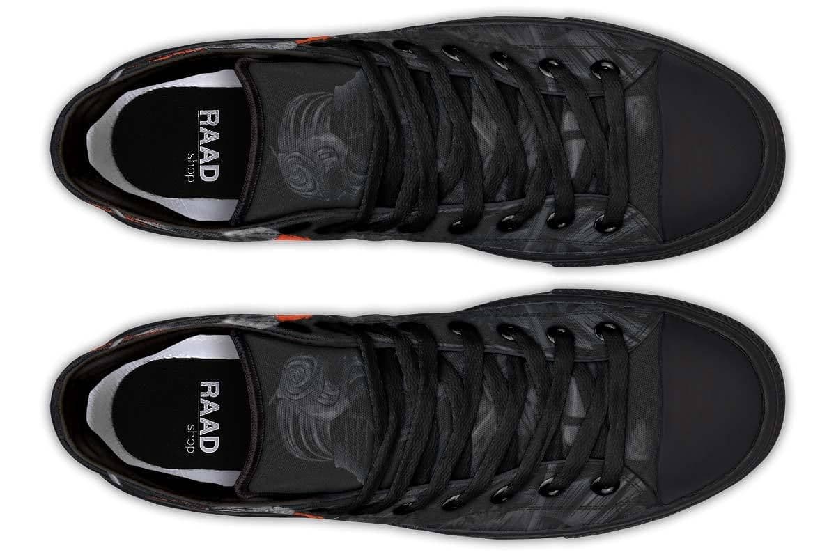 image-Fashion Printed Couple High Top Canvas Shoes