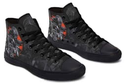 image-Fashion Printed Couple High Top Canvas Shoes