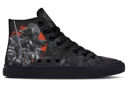 image-Fashion Printed Couple High Top Canvas Shoes