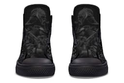 image-Fashion Printed Couple High Top Canvas Shoes