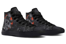 image-Fashion Printed Couple High Top Canvas Shoes