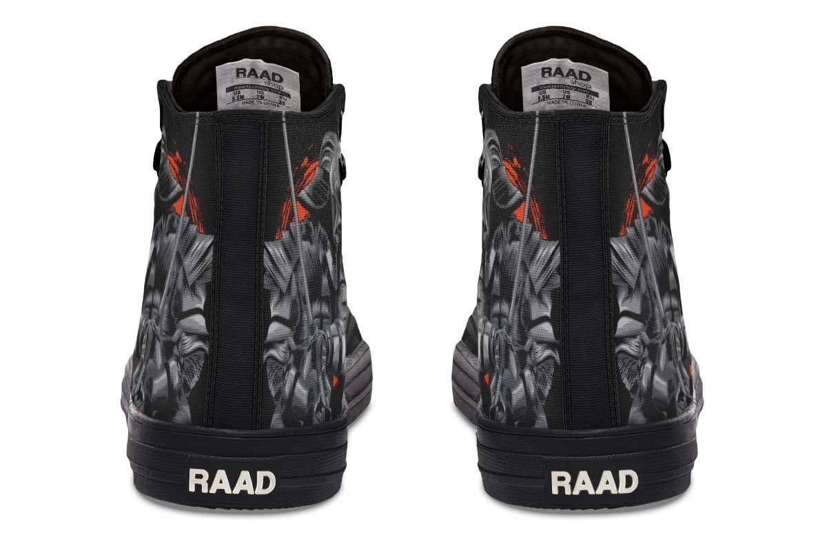 image-Fashion Printed Couple High Top Canvas Shoes