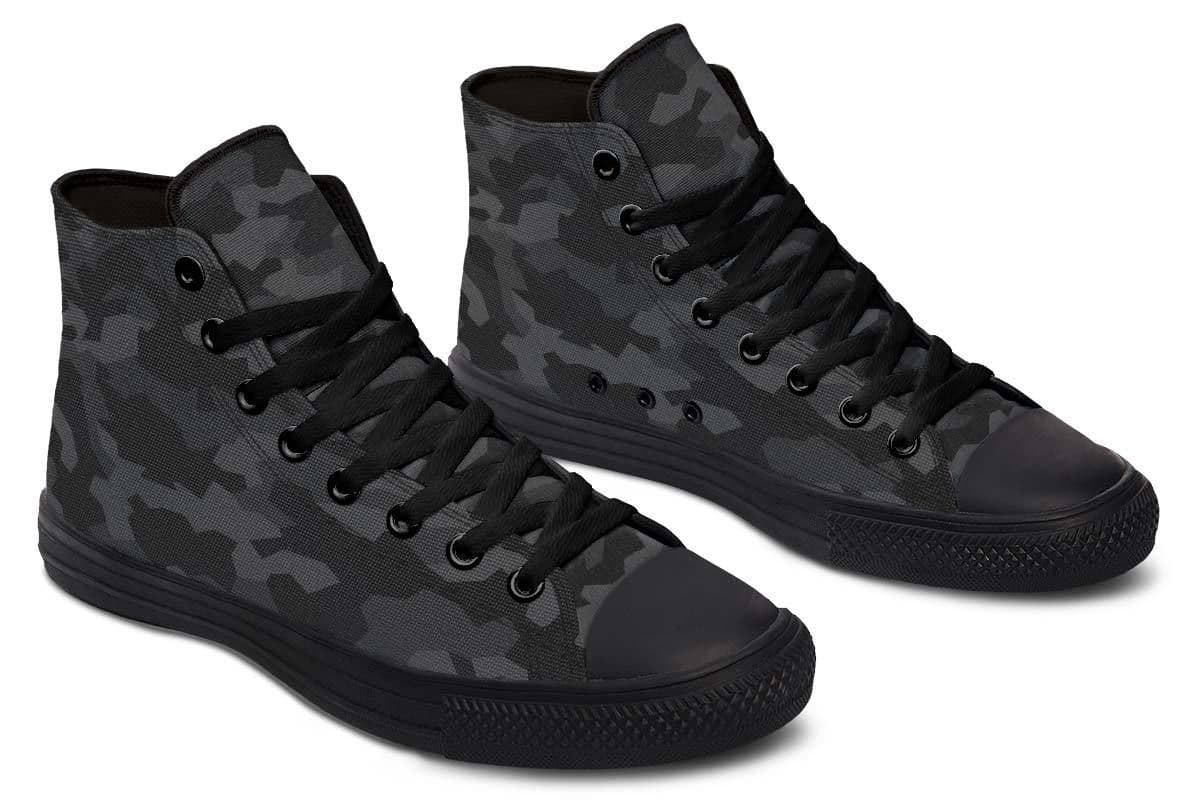 image-Fashion Printed Couple High Top Canvas Shoes