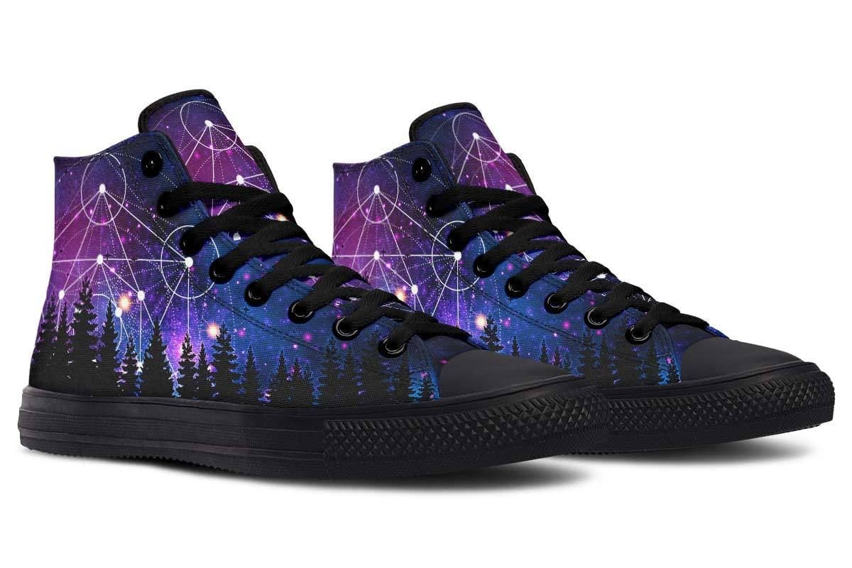 image-Fashion Printed Couple High Top Canvas Shoes