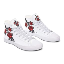 image-Fashion Printed Couple High Top Canvas Shoes