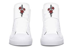 image-Fashion Printed Couple High Top Canvas Shoes