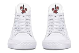 image-Fashion Printed Couple High Top Canvas Shoes