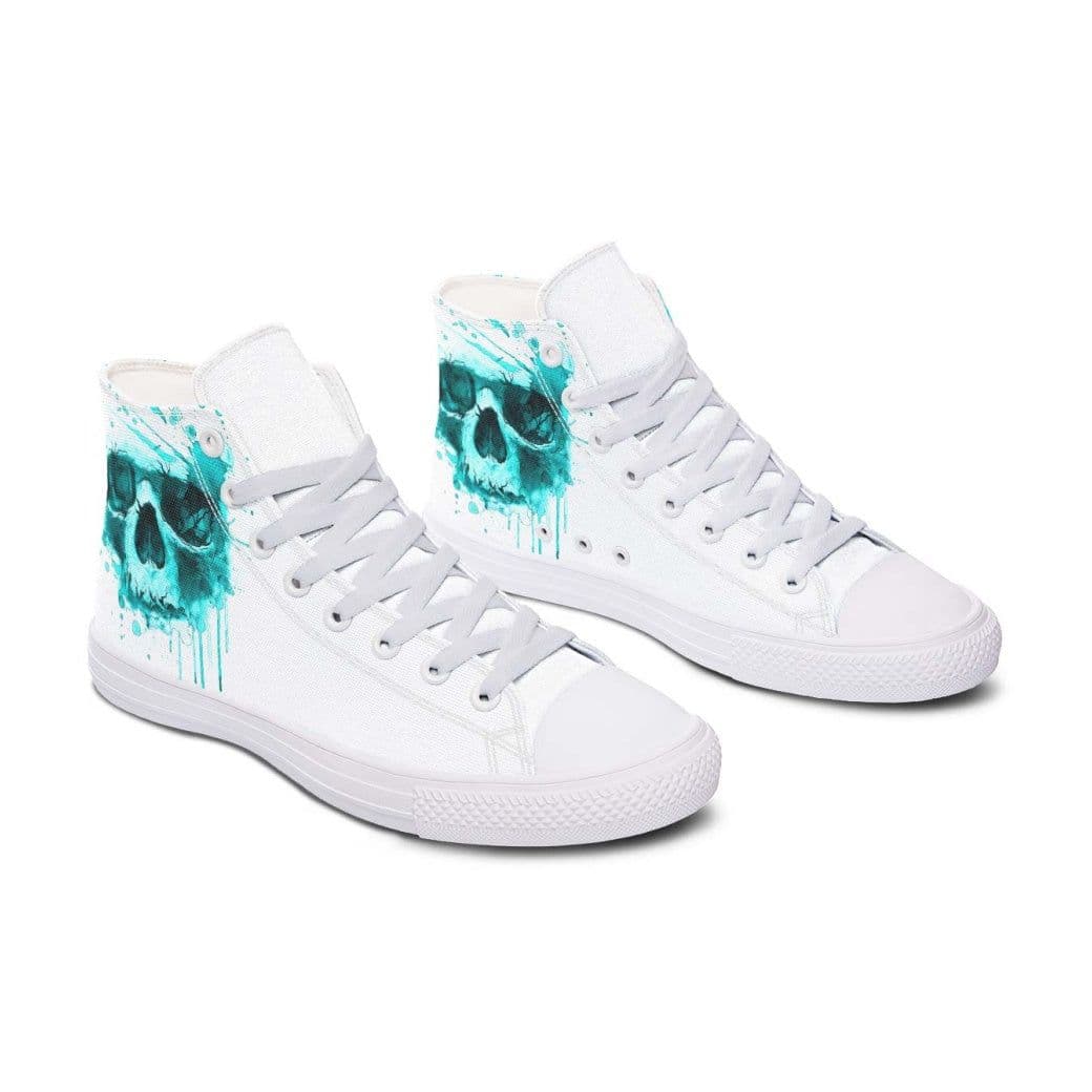 image-Fashion Printed Couple High Top Canvas Shoes