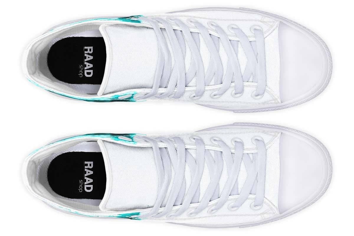 image-Fashion Printed Couple High Top Canvas Shoes
