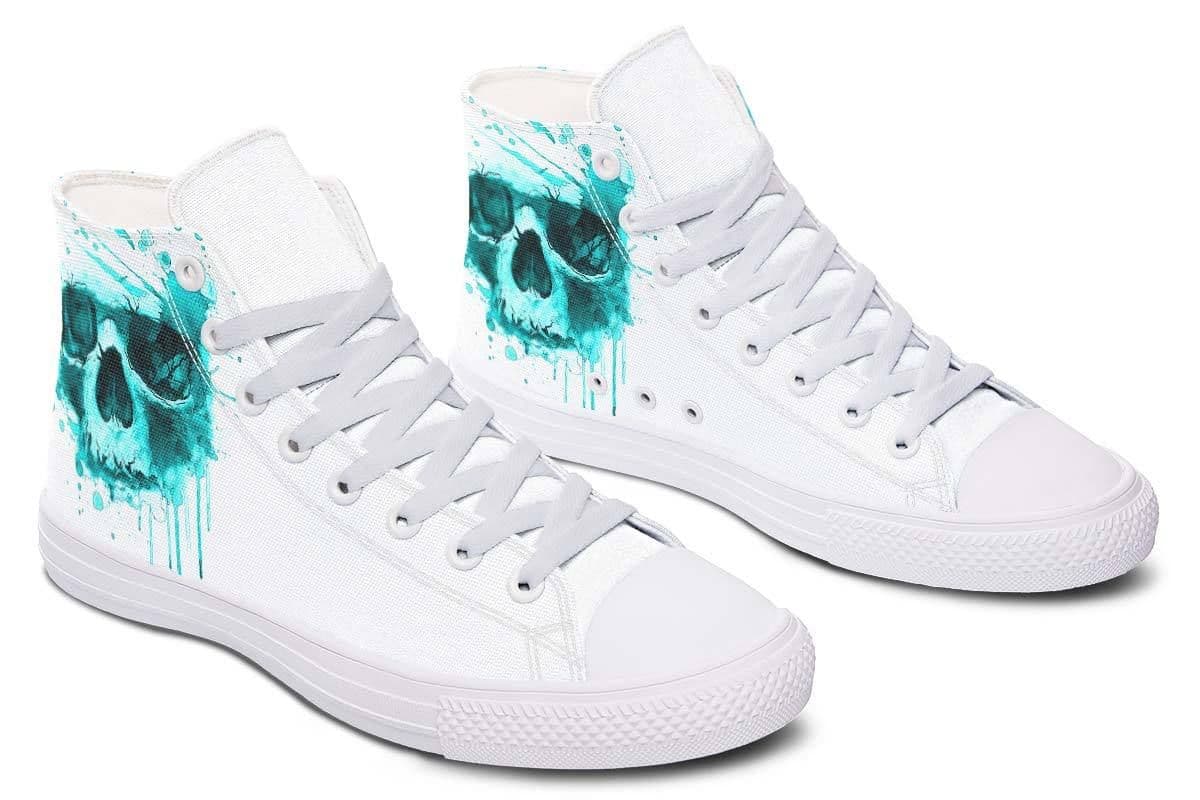 image-Fashion Printed Couple High Top Canvas Shoes