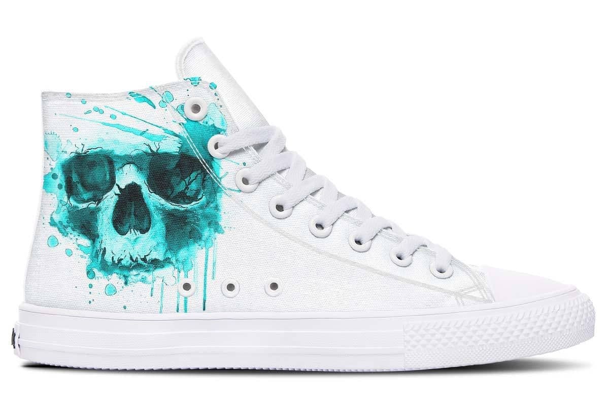 image-Fashion Printed Couple High Top Canvas Shoes