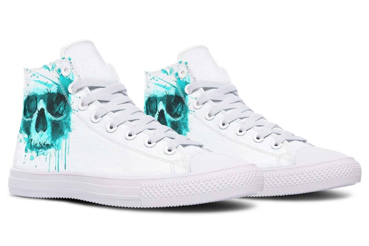 image-Fashion Printed Couple High Top Canvas Shoes