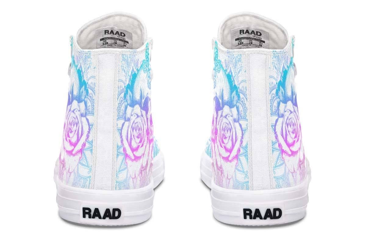 image-Fashion Printed Couple High Top Canvas Shoes