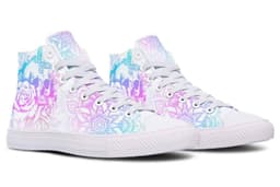image-Fashion Printed Couple High Top Canvas Shoes