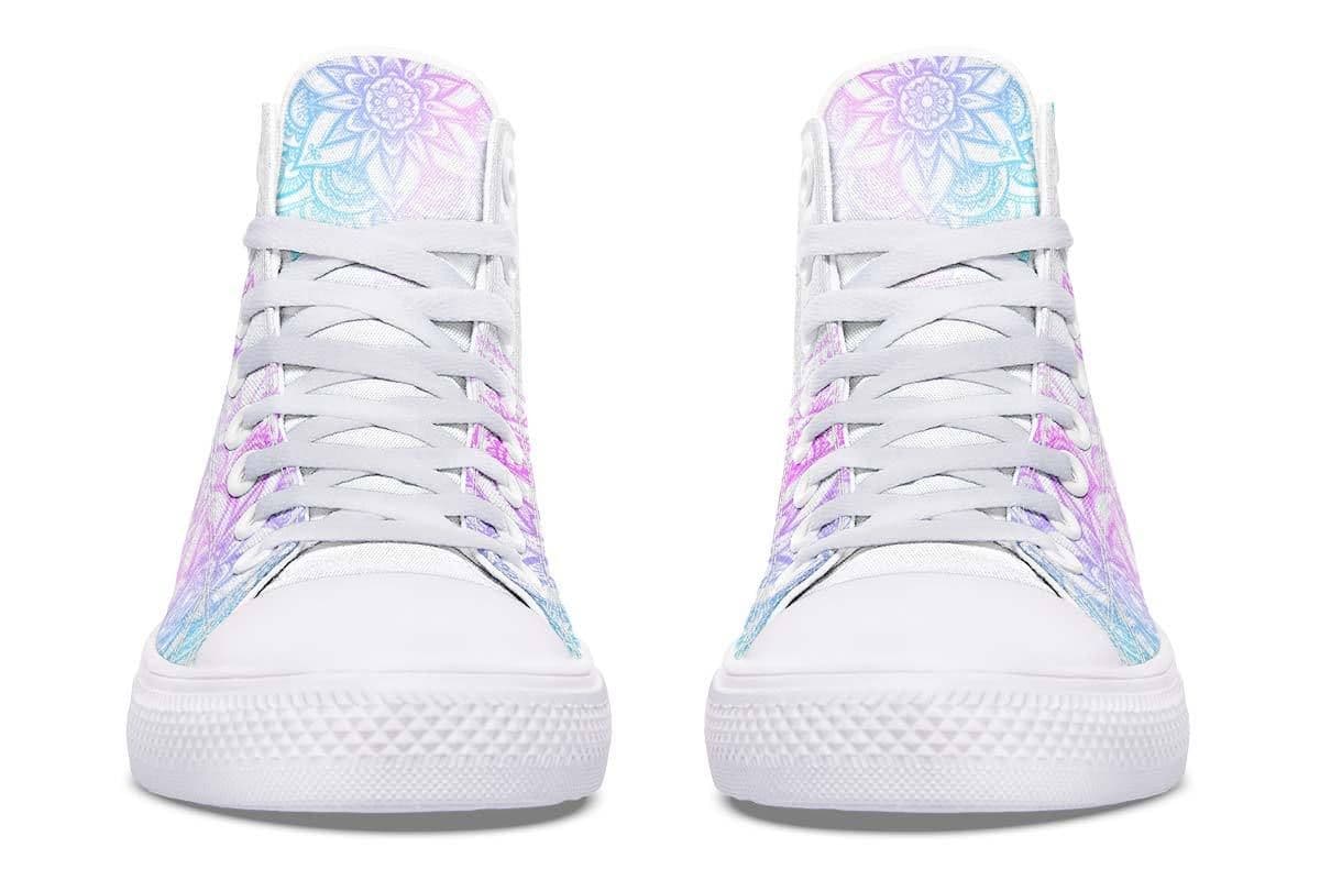 image-Fashion Printed Couple High Top Canvas Shoes