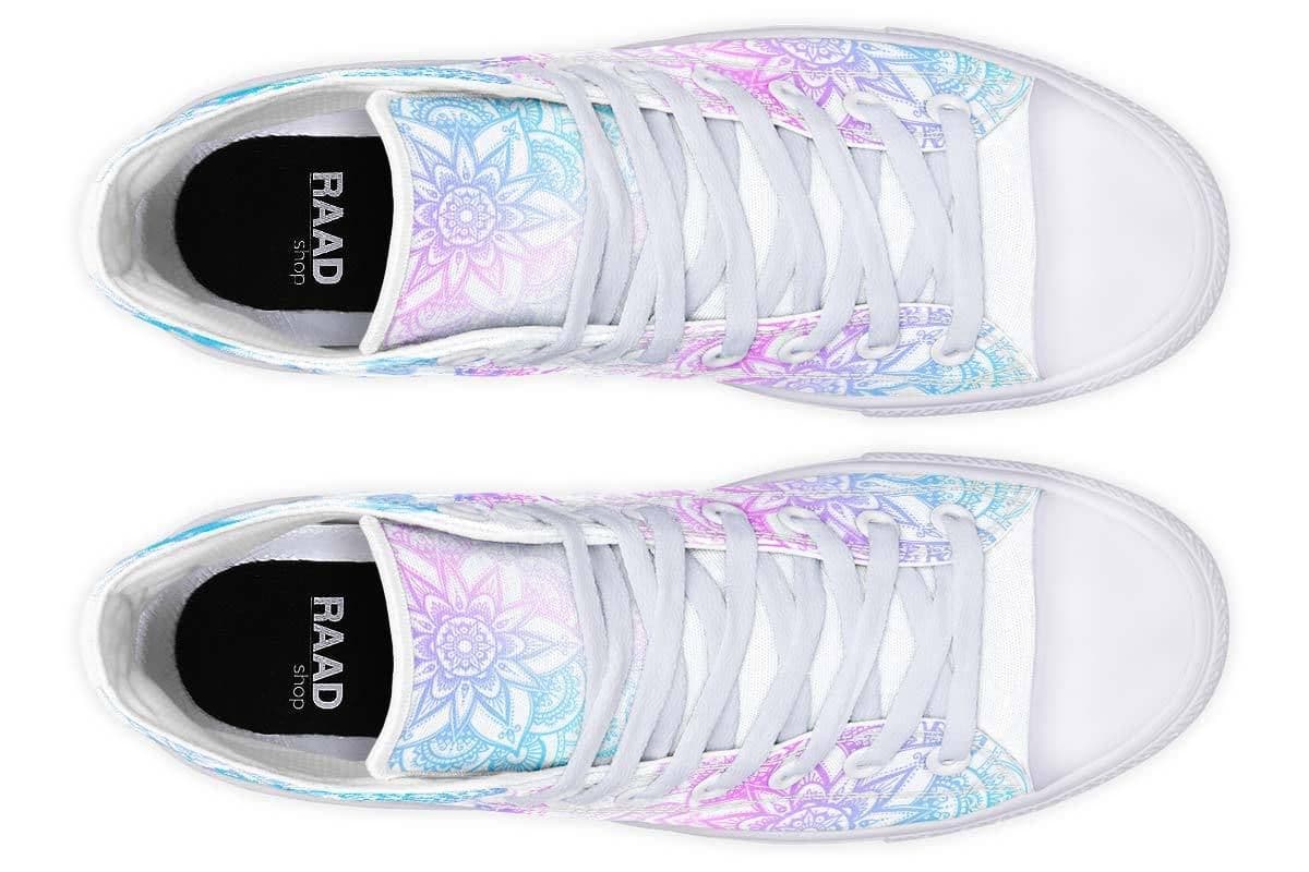 image-Fashion Printed Couple High Top Canvas Shoes