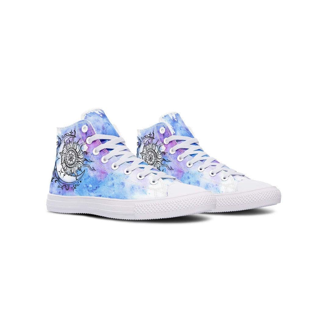 image-Printed Couple High-top Canvas Shoes