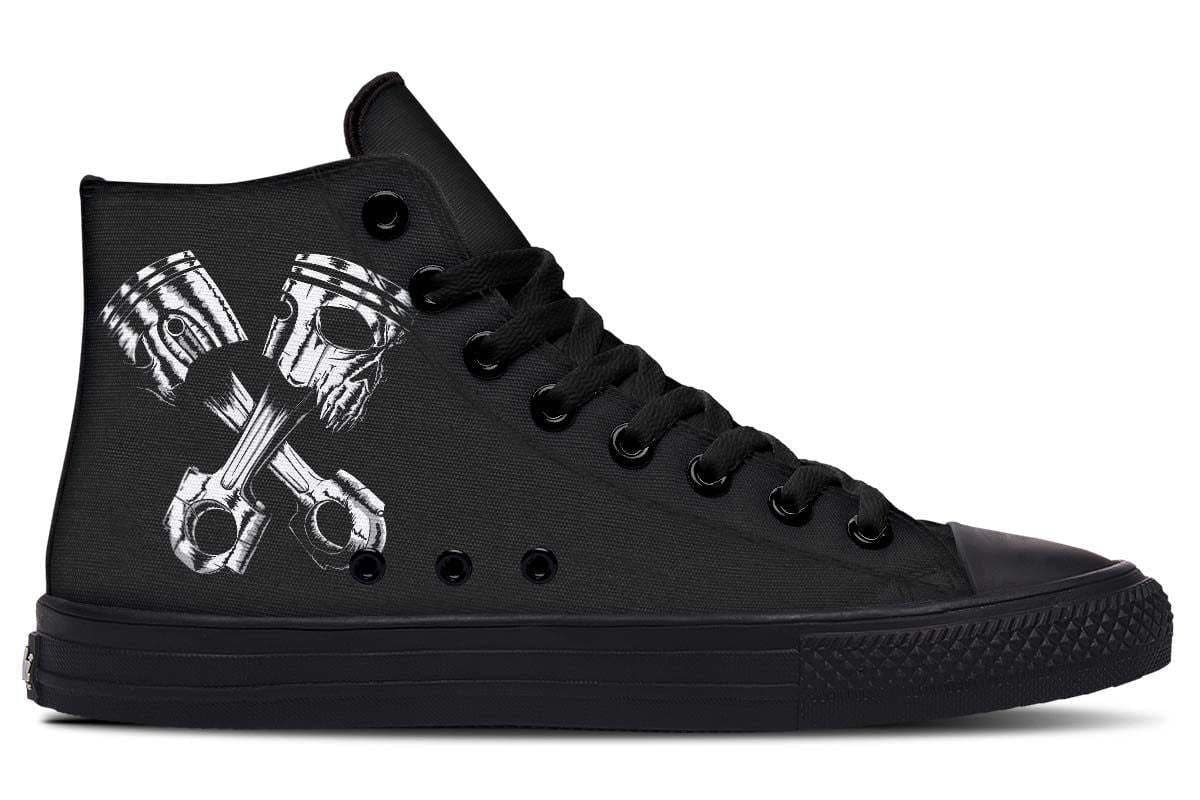 image-Printed Couple High-top Canvas Shoes