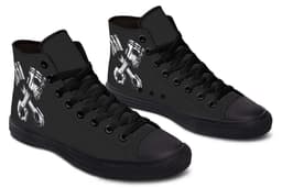 image-Printed Couple High-top Canvas Shoes