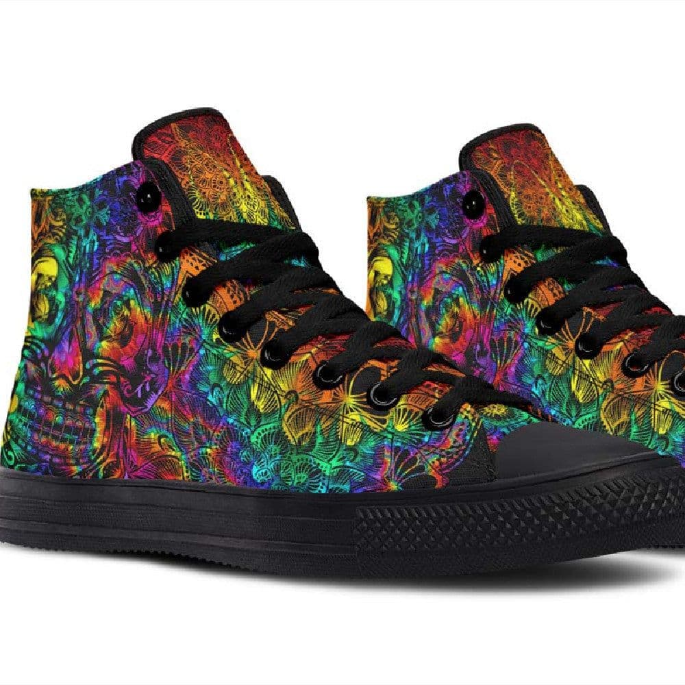 image-Printed Couple High-top Canvas Shoes