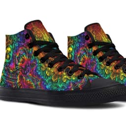 image-Printed Couple High-top Canvas Shoes