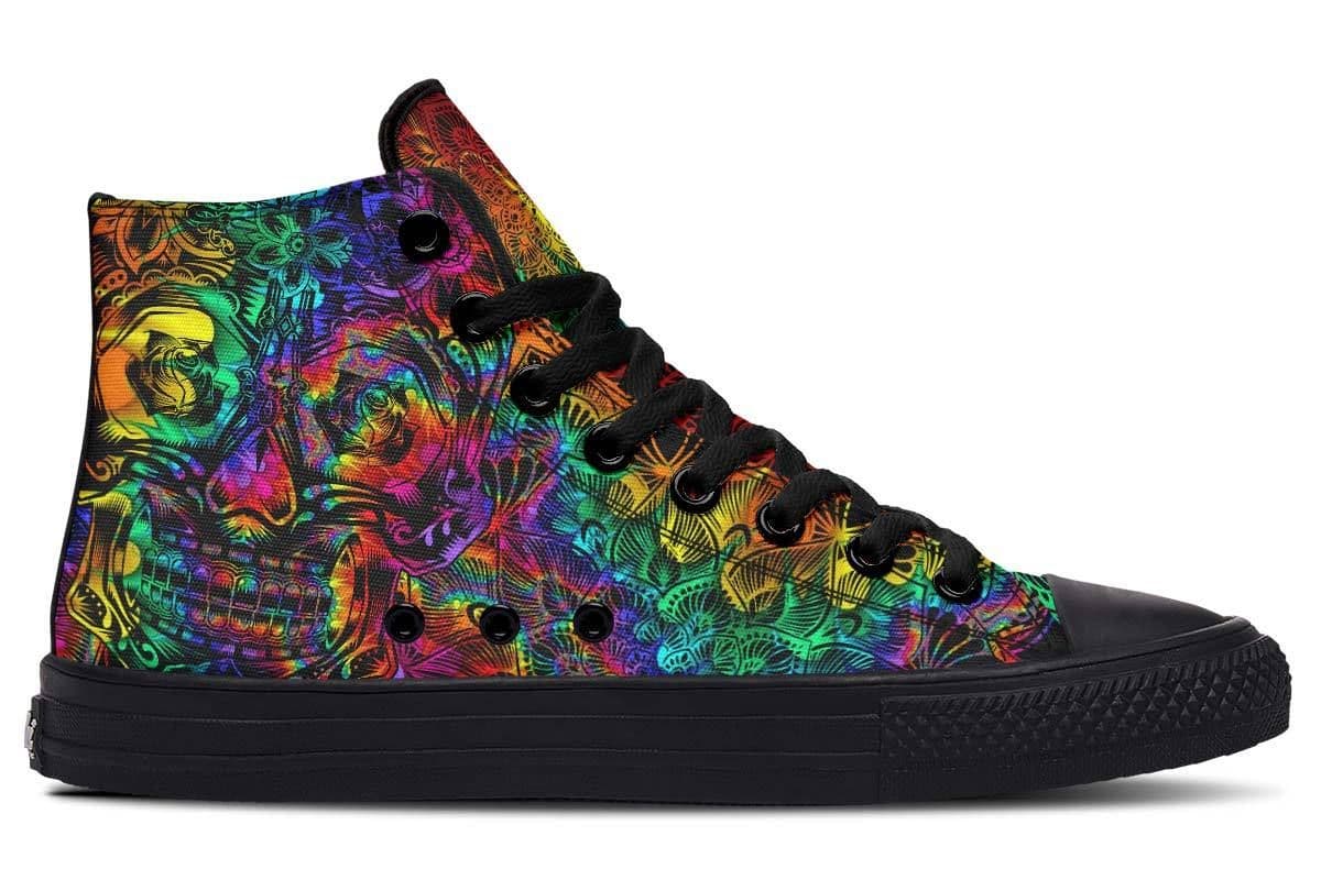 image-Printed Couple High-top Canvas Shoes