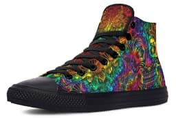 image-Printed Couple High-top Canvas Shoes