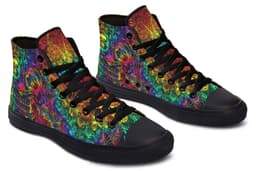 image-Printed Couple High-top Canvas Shoes