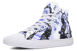 image-Printed Couple High-top Canvas Shoes