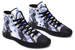 image-Printed Couple High-top Canvas Shoes
