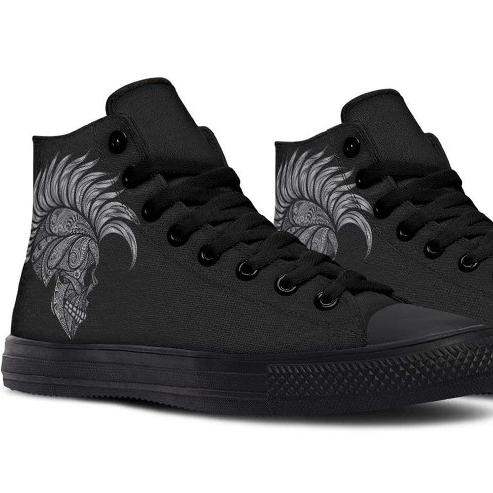 image-Printed Couple High Top Canvas Shoes