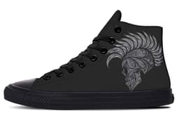 image-Printed Couple High Top Canvas Shoes