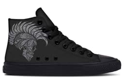 image-Printed Couple High Top Canvas Shoes