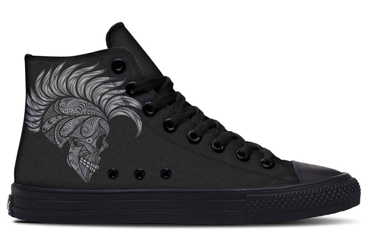 image-Printed Couple High Top Canvas Shoes