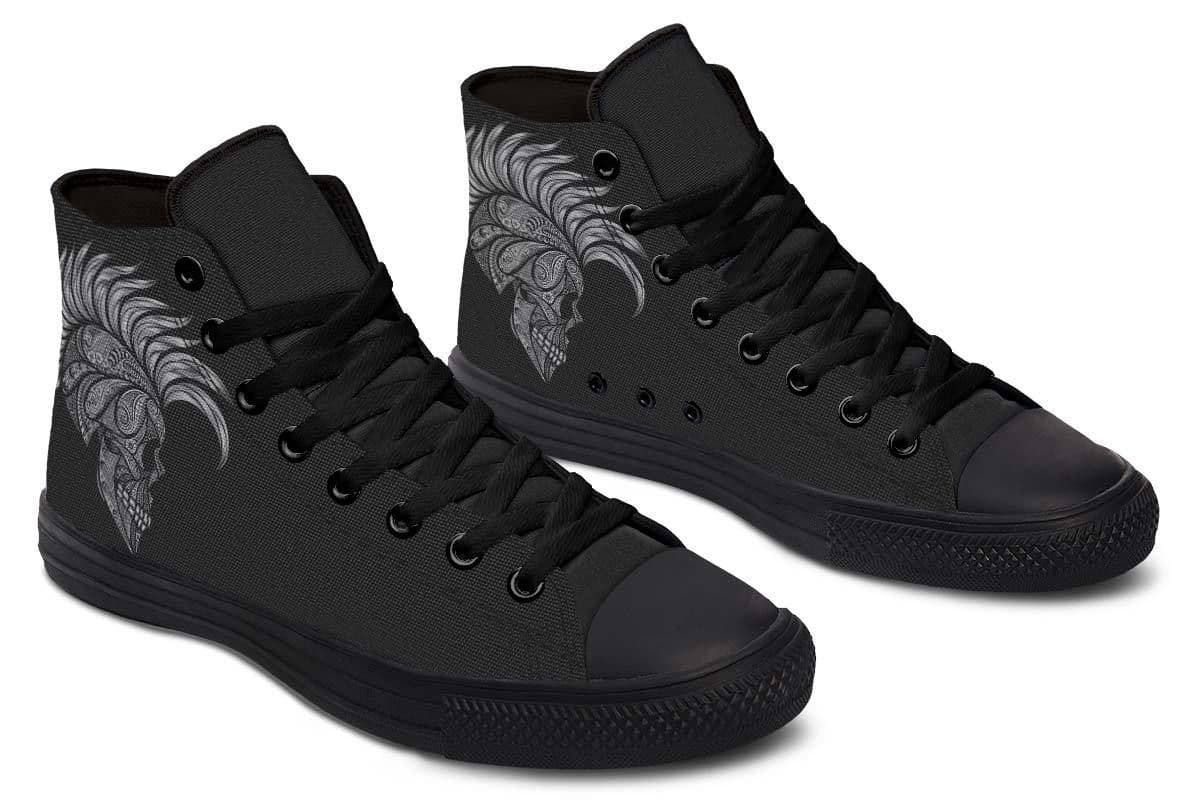 image-Printed Couple High Top Canvas Shoes