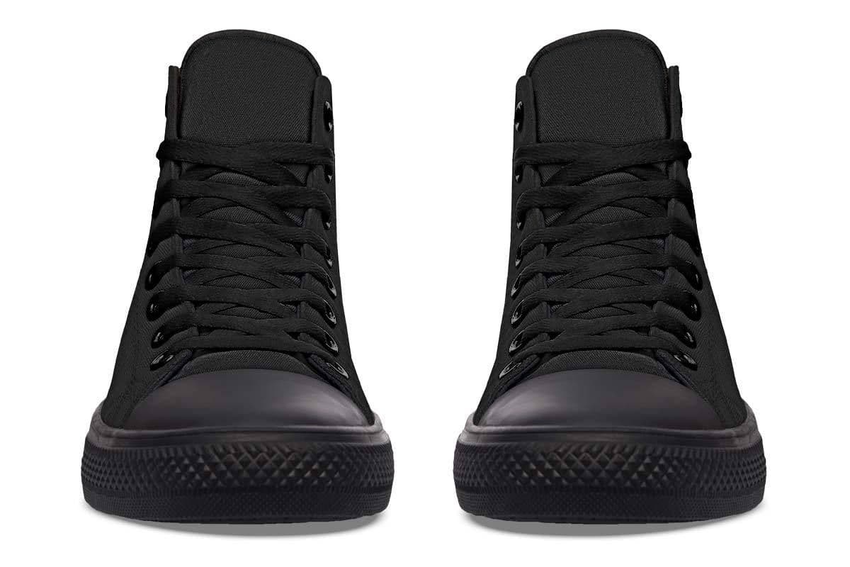 image-Printed Couple High Top Canvas Shoes