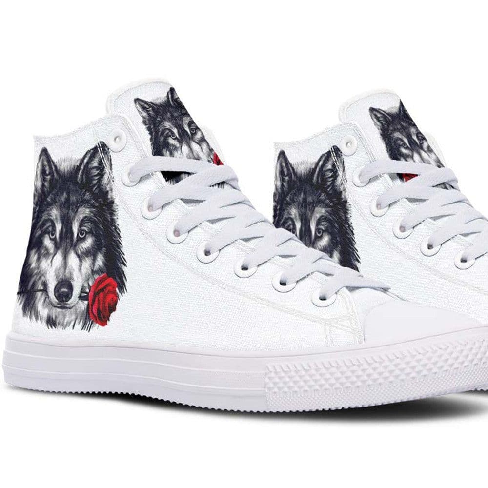 image-High Top Canvas Shoes For Printing Lovers