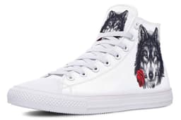 image-High Top Canvas Shoes For Printing Lovers