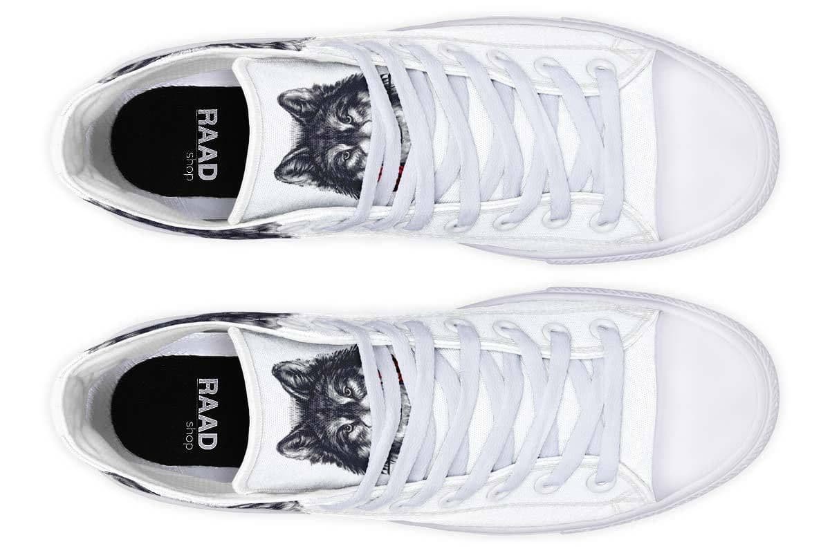 image-High Top Canvas Shoes For Printing Lovers