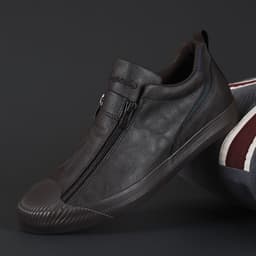 image-Double Zipper Casual Men Board Shoes