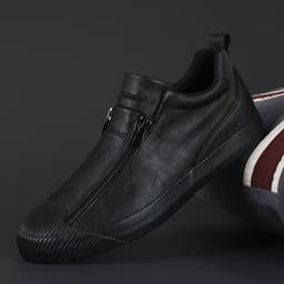 image-Double Zipper Casual Men Board Shoes
