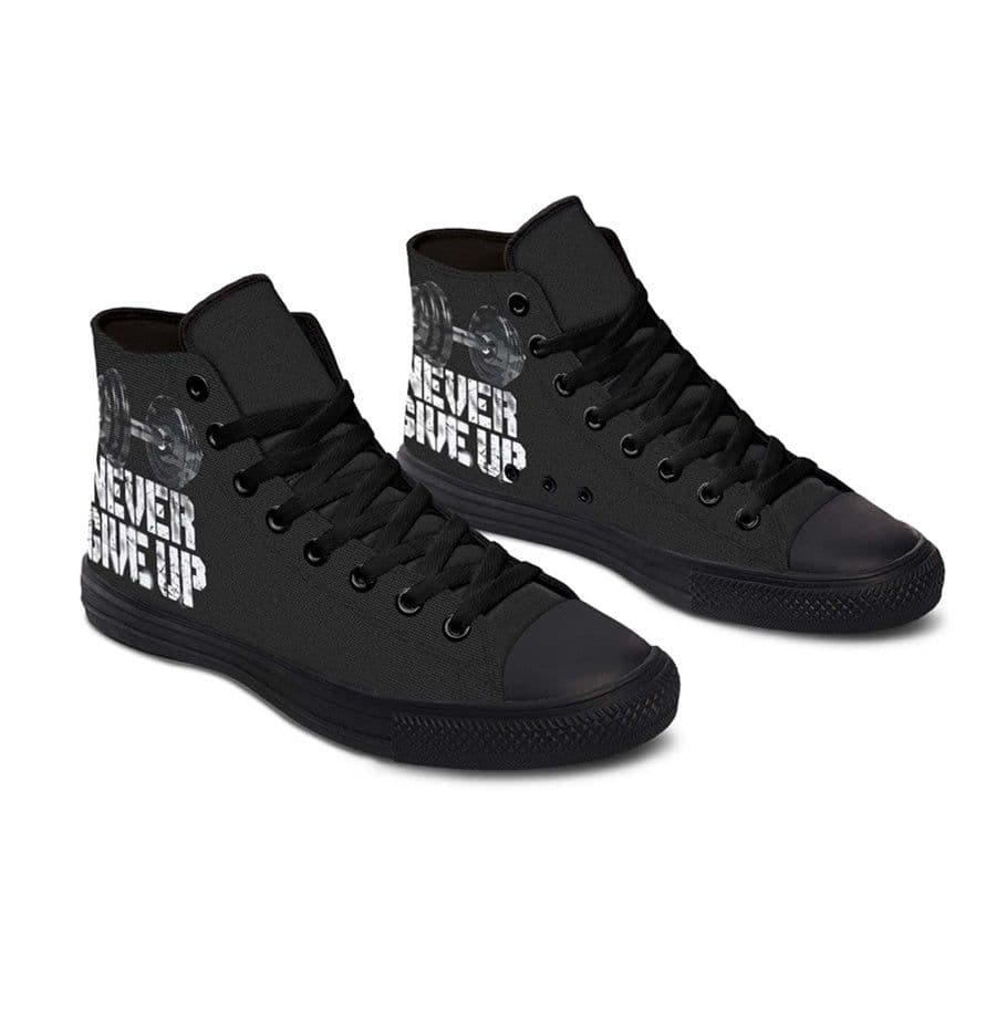 image-Printed Couple High-top Canvas Shoes