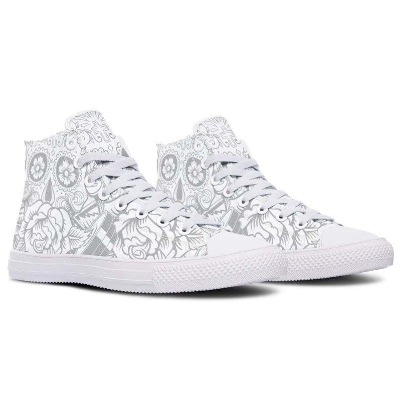 image-Printed Couple High-top Canvas Shoes