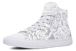image-Printed Couple High-top Canvas Shoes