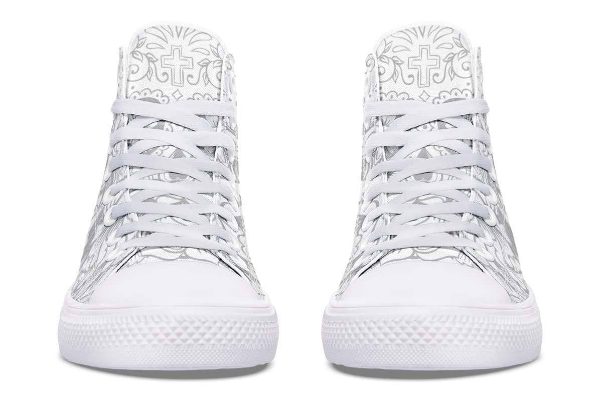 image-Printed Couple High-top Canvas Shoes