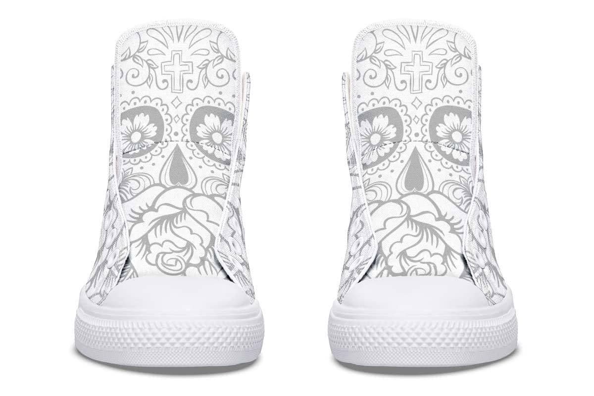 image-Printed Couple High-top Canvas Shoes