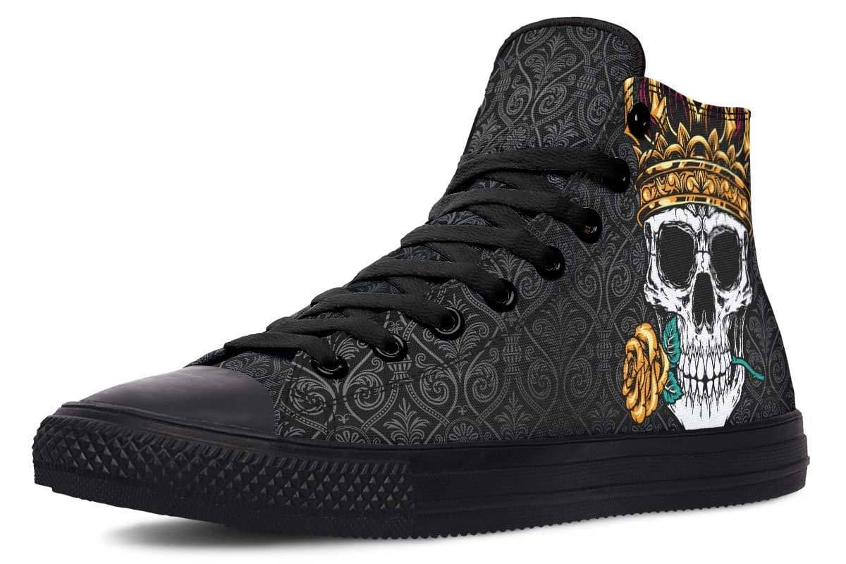 image-Printed Couple High-top Canvas Shoes