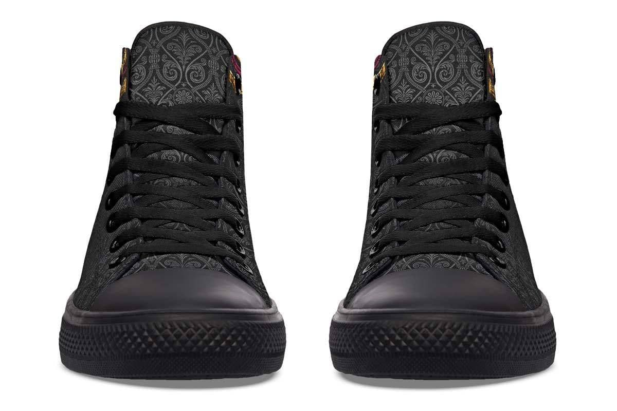 image-Printed Couple High-top Canvas Shoes