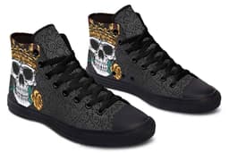 image-Printed Couple High-top Canvas Shoes